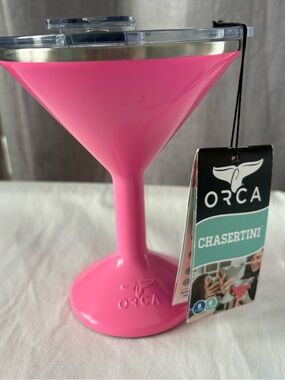NWT Bright Pink ORCA Tini-Stainless Steel Martini Tumbler